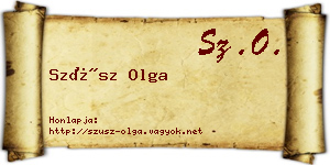 Szüsz Olga névjegykártya